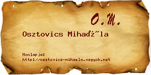 Osztovics Mihaéla névjegykártya